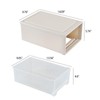 Leendines 12 Quart Stackable Storage Drawers, Plastic Stacking Drawer, 4