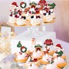24pcs Merry Christmas Cupcake Toppers Set Happy Birthday Gingerbread, Sanda,
