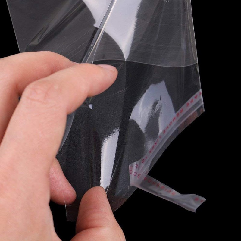 Borningfire 200 Pcs 4"x4" Square Clear Cello Cellophane Bags Resealable
