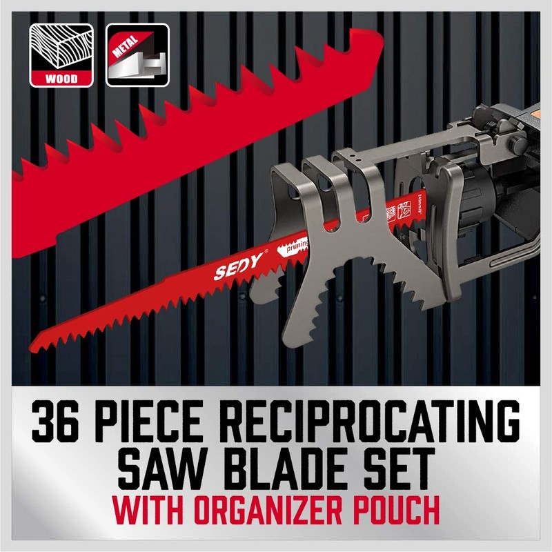 36-Piece Ultimate Reciprocating Saw Blade Set - Premium Saw Blades,