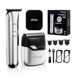 Ufree Beard Trimmer and Foil Shaver Kit, Electric Razors for Men, Precision T Blade Hair Trimmer, Waterproof Travel Shaver, Cordless Clippers Set for Mustache Facial Hair Cutting, Men Grooming Gifts