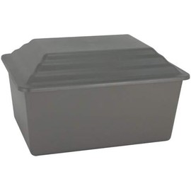 At Peace Memorials Urn Vault for Cremated Remains, Injection-Molded ABS Plastic, 10.5 x 8.5 x 6.5 inch, Holds ONE Cremation Urn (Gray)