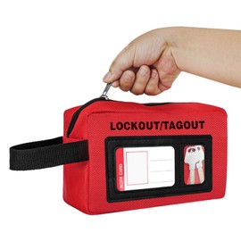 Lockout Tagout Bag, Large Capacity Lockout Tags Carrying Bag Circuit Breaker Lock Storage Bag, Electrical Lockout Tagout Pocket Bag, Lockout Bag for Lockout Tagout Device