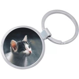 Kitty Cat Keychain - Includes 1.25 Inch Loop for Keys or Backpack