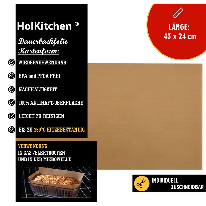 HolKitchen Permanent Baking Foil Set of 2 - Baking Paper