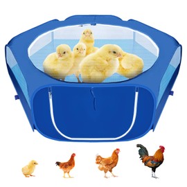 Foldable Portable Small Animals Playpen,Breathable Mesh Chicks Cage,Waterproof Chick Brooder Tent,Small Pet Pop Up Playpen Outdoor Indoor for Small Chicken Breeds Playpens