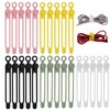TUGEUNYU 25Pcs Silicone cable ties reusable cable management ties USB