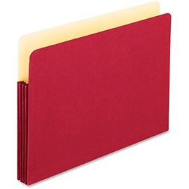 Esselte Pendaflex Colored Expanding File Pocket -Letter -8.50-Inch x11-Inch -3.50-Inch Expansion -Manila -Red -1 Each
