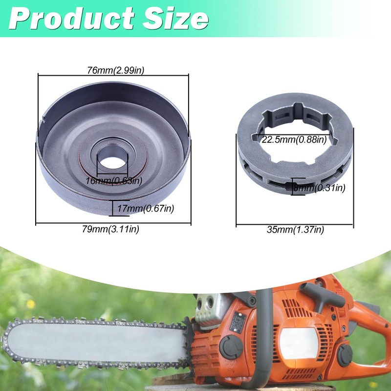 Adefol Chainsaw 325"- 9T Clutch Drum Sprocket Kit for Stihl