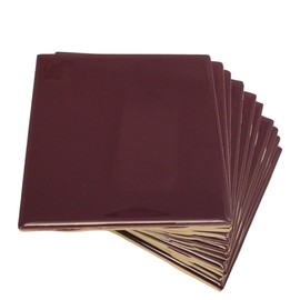 Tenedos Daltile Glossy 4.25 inch x 4.25 inch Plum Ceramic Subway Tile – Glossy Square Wall Tile for Shower, Bathroom, Kitchen Backsplash – Box of 10 Pieces