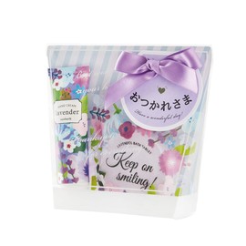 Sunherb Bath Gift No. 36 Lavender (Present, Message, Thank You), Bath Salt, 1.7 oz (50 + 30 g)