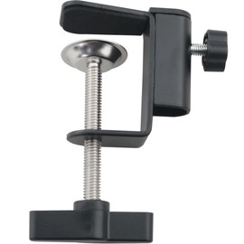 WHYHKJ C Type Adjustable Metal Mounting Table Clamp Plastic Handle Base Universal Desktop Fixed Cantilever Bracket For Lighting Photography Video Conferencing Direct Broadcasting Black