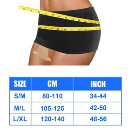 Adfuenom Stoma/Hernia Support Clothing, Ostoma Wrap, Ostomy Bag Cover, Stoma Belt Stealth, Ostomy Support Belt for Women, Ostomy Bag, Ostomy Accessories (Black, S)