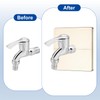uxcell 4Pcs ABS Plastics Square Shaped Escutcheon Plate, Wall Split