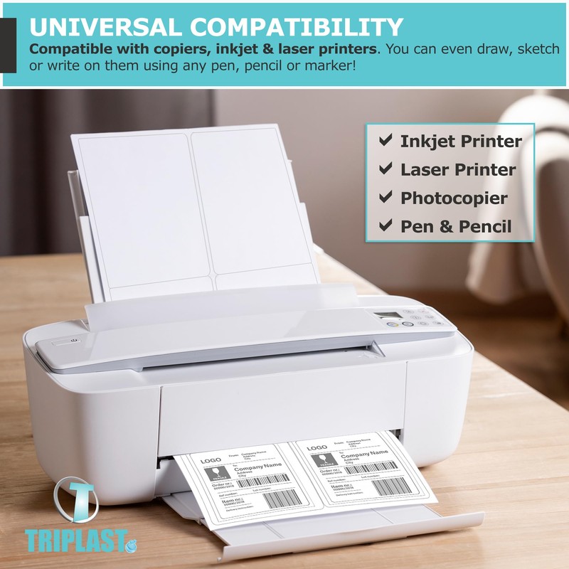 Triplast 10 x Multipurpose A4 Label Sheets - 21 Labels