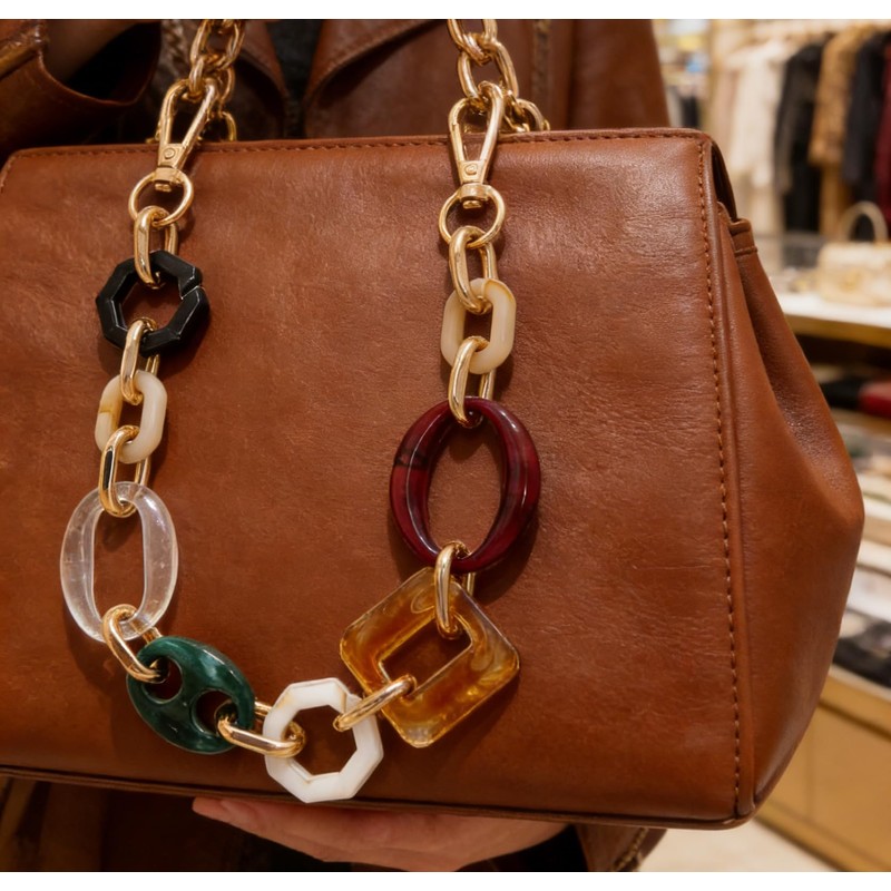 jojofuny Detachable Handbag Chain 14.56 in Acrylic Bag Chain Strap
