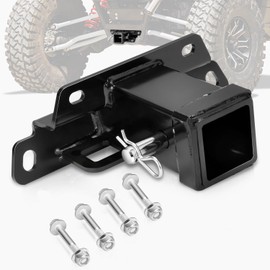 Auto Dynasty Rear Trailer Hitch, 2" Receiver Compatible with 2020-2024 Kawasaki Teryx KRX 4 1000, Heavy-Duty UTV Receiver Hitch Adapter Kit, 1500Lbs Max Towing Capacity, Powdercoated Black