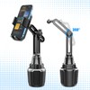 Sandfren Car Cup Phone Holder, 360° Rotation Carbon Fiber Vehicle