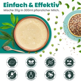 ULTIMATE PROTEIN 100% BIO Vegan: Pflanzliches Bio-Proteinpulver aus Reis, Erbse und Hanf - Natur - Frei von Aromen und Süßungsmitteln aus Liebe zum Bizeps - Veganes Eiweiß-Pulver DE-ÖKO-039