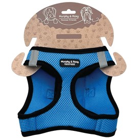 Murphy & Roxy No-Pull Dog Harness – Adjustable Vest Harness with Reflective Trim for Small to Medium Dog Breeds – Heavy-Duty and Comfortable for Walking, Training for Pets, Blue (Size XL)