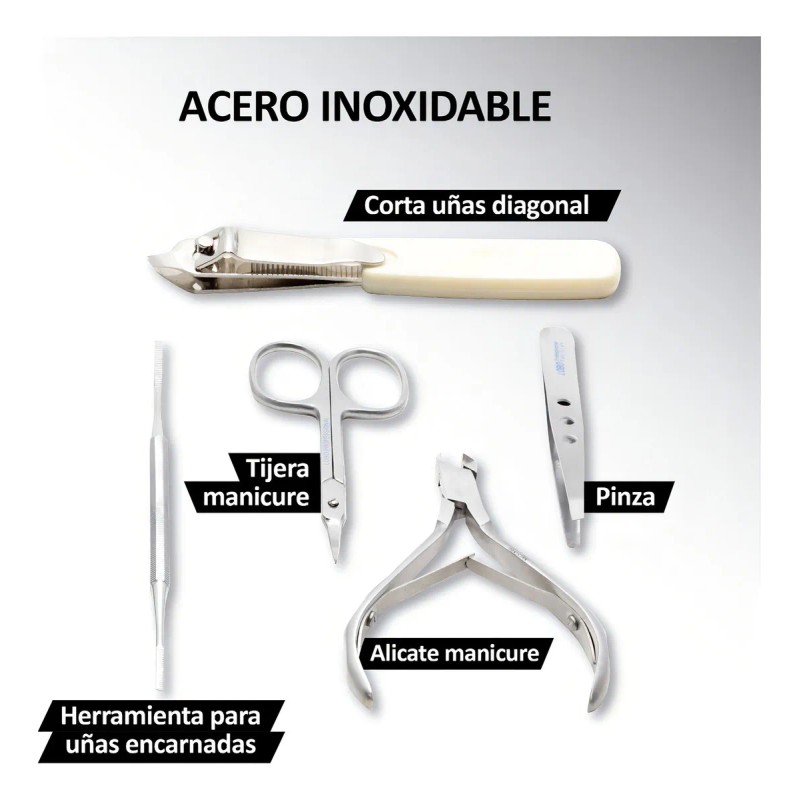 Kit Profesional Manicure y Pedicure Lobo – Estuche Completo de