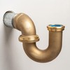 ZM 2" x 1-1/2" Cast Brass Sink Drain P-Trap (LA