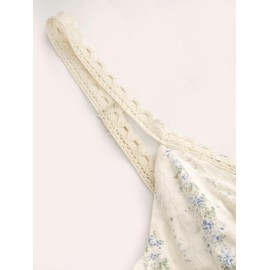 CIDER V Neck Tank Top for Women Spaghetti Strap Lace Cami Tops Baby Blue