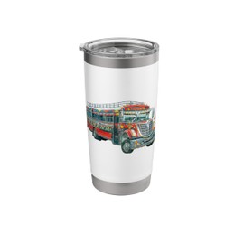 Chicken Bus Guatemala Chapin Quetzal Antigua Tikal Maya 502 Stainless Steel Insulated Tumbler
