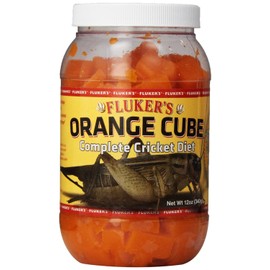 Fluker's Orange Cube Complete Cricket Diet, Gut Load Food for Feeder Insects and Live Crickets, Provides Vitamins, Minerals, and Hydration, 12 oz
