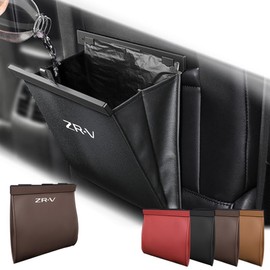 KINKA 新型 ZR-V向け 車用ゴミ箱 マグネット 車用収納ケース 後部座席 フック付き ゴミ入れ 5kg 車 カー用品 収納 車用 ゴミ箱 小物入れ 便利グッズ PUレザー 大容量 マグネット 防水 多機能(ブラウン)