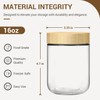 NETANY 4-pack 16oz Glass jars with Airtight Lids, Overnight Oats