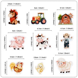 Blumomon 45pcs Edible Farm Cupcake Toppers Picks Birthday Party Decorations Boys Girls Birthday Baby Shower Farm Party Decorations Supplies