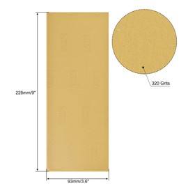 sourcing map 6pcs Sandpaper 320 Grits 9" x 3.6" Aluminum Oxide Sanding Sheets for Wood Furniture Finishing Drywall Metal Polishing