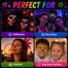 12 Pack UV Neon Face & Body Paint Sticks, Vibrant