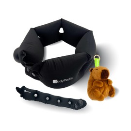 BodyPedia Air Inflatable Neck Pillow for Travel, Soft Support, Waterproof, Compact
