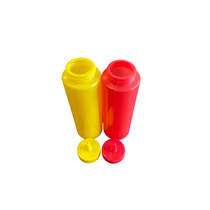 Ketchup and Mustard BPA Free Food Prep Cute Set of