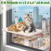 keny Cordless Cat Window Perch, Foldable Cat Hammock with 4