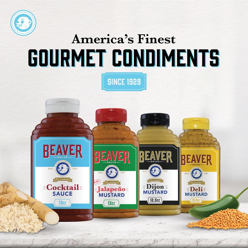 Beaver Cocktail Sauce with Fresh Grated Horseradish, 13 oz squeeze