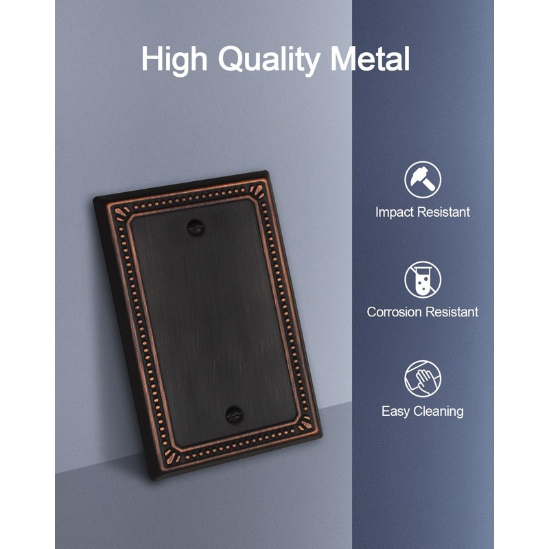 ZILLSEA Metal Wall Plates, Switch Plates and Outlet Covers, Decorative