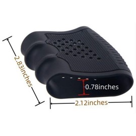 DINGCHUANG Tactical Holster Pistol Rubber Glove Sleeve Grips Fits for Glock 17,19,20,21,22,23,25,31,32,34,35,37,38, M92 (Black)