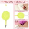 PATIKIL 5Pcs Fluffy Beadable Pens, Plush Fuzzy Plastic Bead Pen