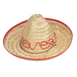 Natural Straw Kids Fiesta Sombrero - One Size Fits Most (1 Count) - Fun-Filled Mexican-Themed Celebrations & Dress-Up Games