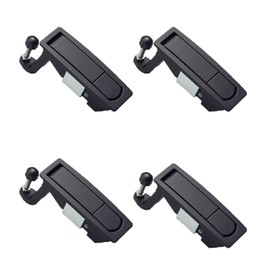 STHang-D 4PCS Compression Latch Lock Trigger Latch Lock, Zinc Alloy Adjustable Lever Hand Operated Compression Latch with Raised Trigger, Non-Locking, Flush Lever Latch (Black)