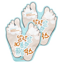 APIEU Soft Feet 30-Minute Peeling Socks, 1 pack, 2 pieces, 40ml / 어퓨 말랑발 30분 필링 삭스, 1개입, 2개, 40ml