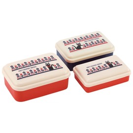 Skater SLUS3AG-A Antibacterial Seal Containers, Set of 3, Storage Containers, Kiki's Delivery Service, Modern Studio Ghibli, Made in Japan