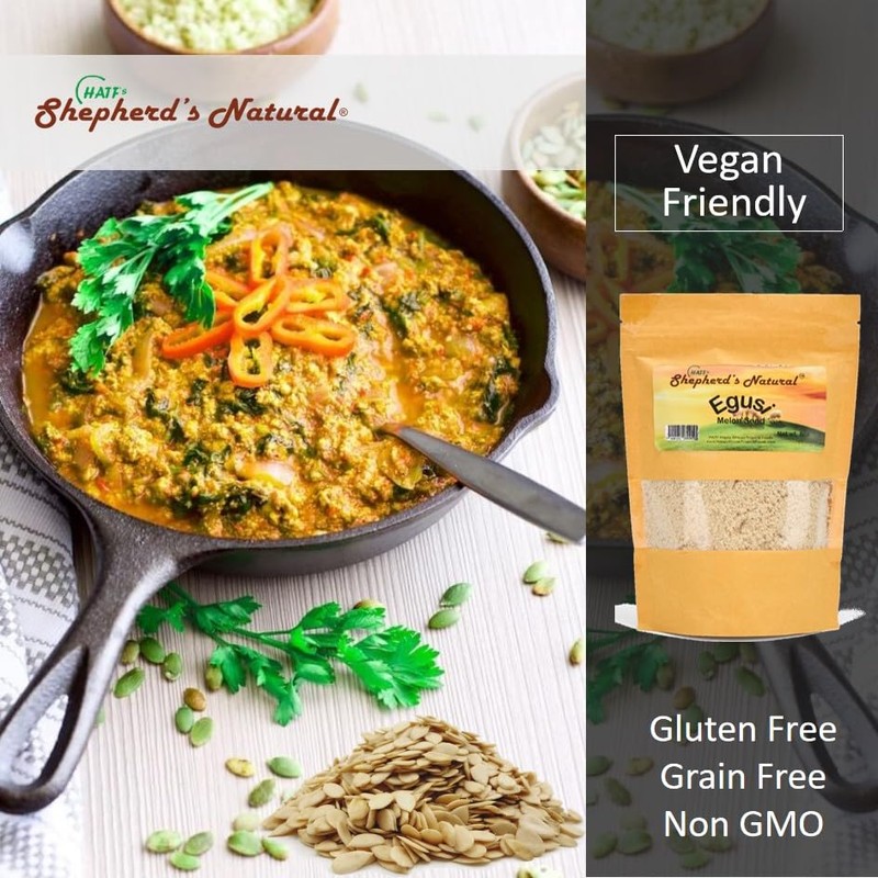 Egusi By Shepherd’s Natural, Ground Melon Seeds,100% All Natural 227