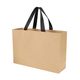 10 x Reusable Non-Woven Shopping Bags 35*27*10cm Foldable Carrier Bags with Wide Handle Shopper Storage Bag Gift Present Bags Party Bags Tote Bag for Shopping, Wedding, Christmas Party