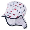 Sterntaler Girls' Peaked Cap with Neck Protection, White