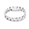 Cremation Urn Bracelet for Human Ashes for Men, Silver Cuban