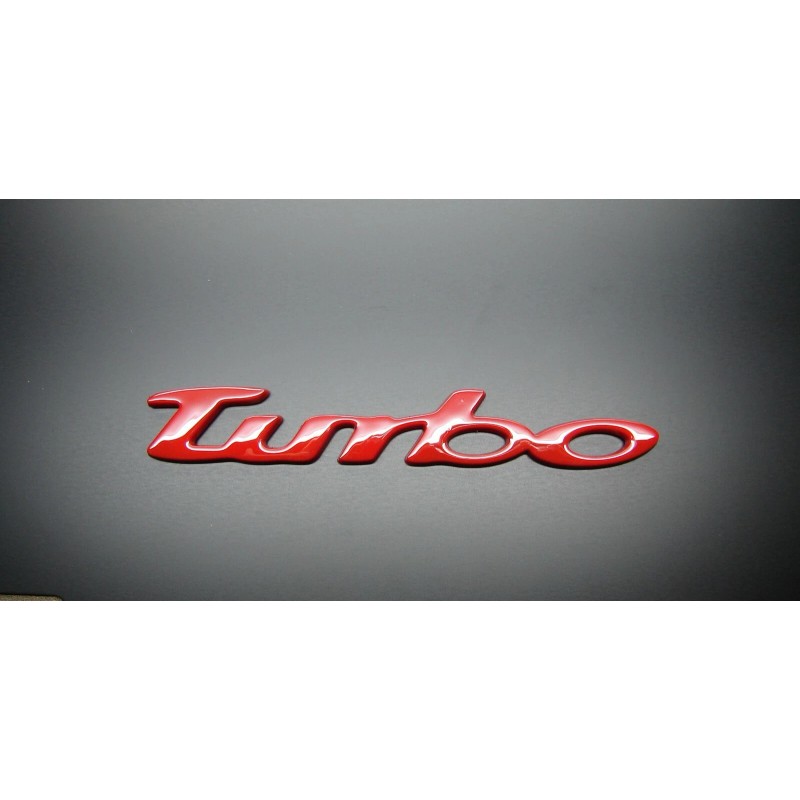 DIGIART INTERNATIONAL TURBO RED 3D Emblem Decal STICKER SELF ADHESIVE